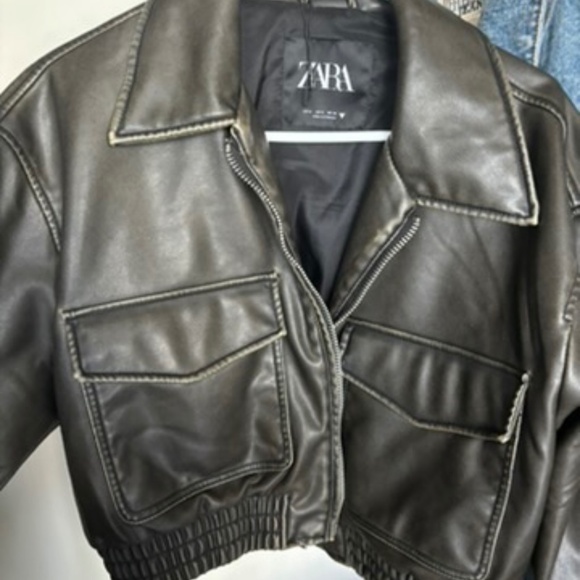 Zara Leather Jacket - Picture 1 of 7